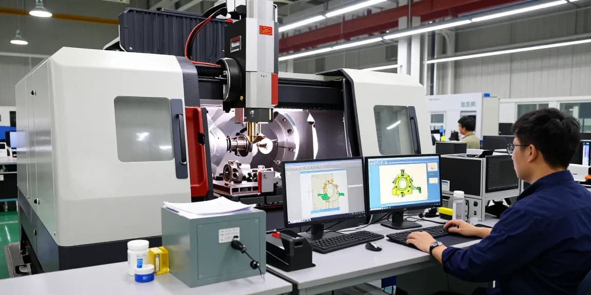 Leading aerospace CNC parts manufacturers operating precision machines in a high-tech facility