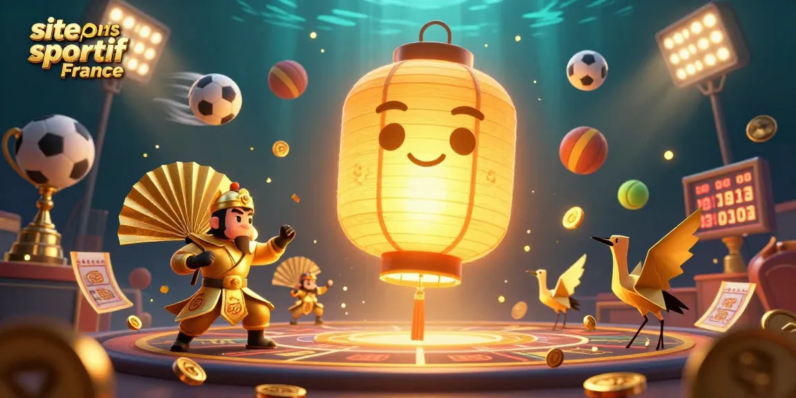 Pariez et gagnez avec site paris sportif France, une scène vibrante de casino sportif animée par des ballons de jeux.