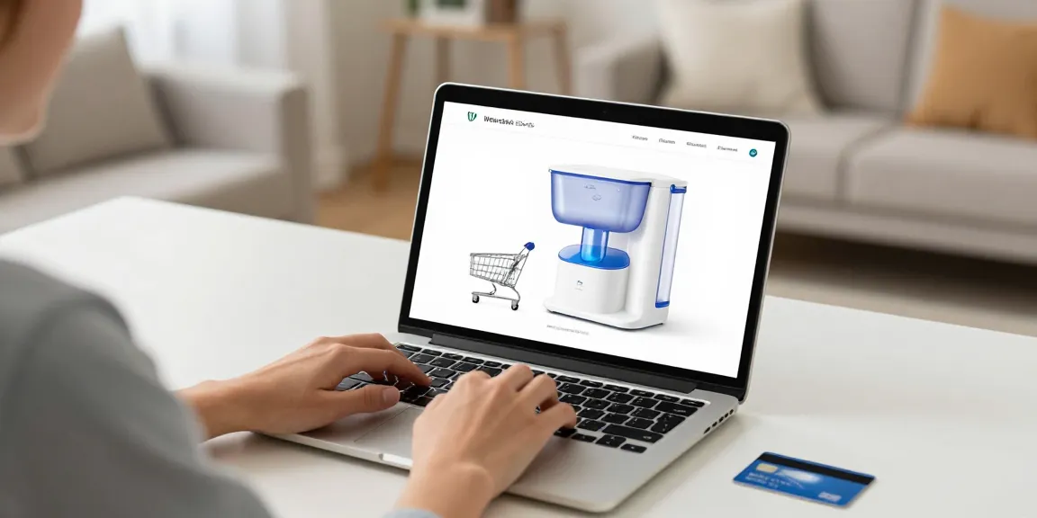 Waterdrop ED04B-L Mega Electric Water Filter Dispenser on an e-commerce platform, highlighting online shopping, product reviews, and digital marketplace best deals.