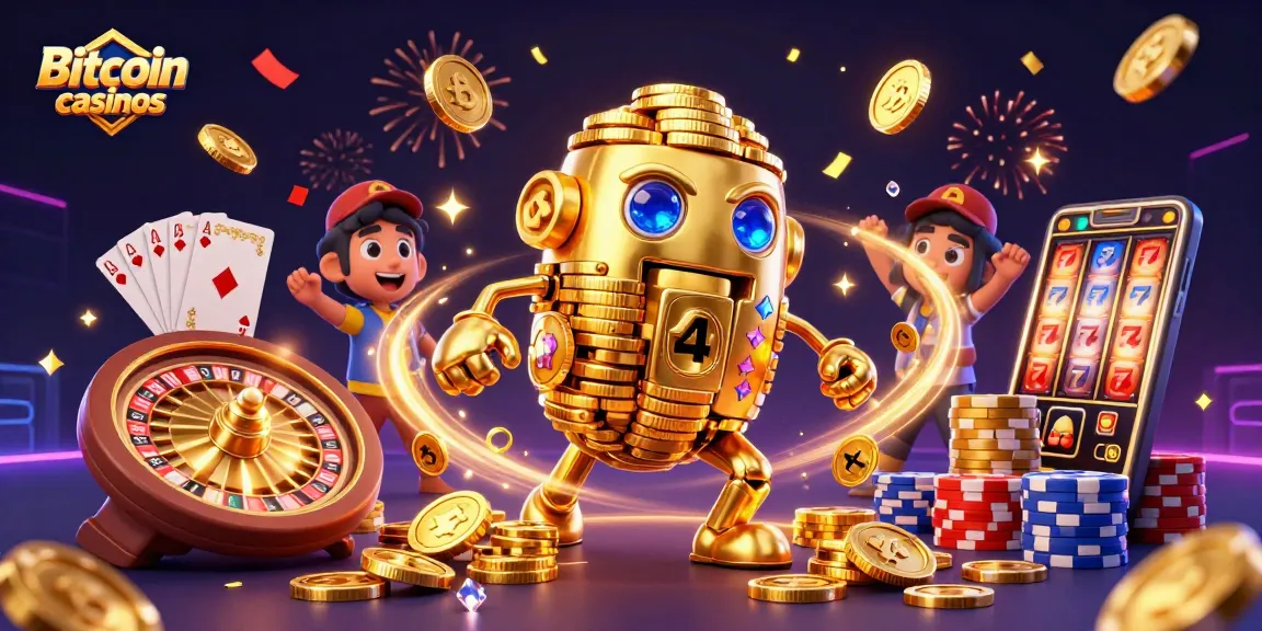 Jetez des pièces dorées dans les Bitcoin casinos avec un golem mystérieux et des jeux de hasard captivants.
