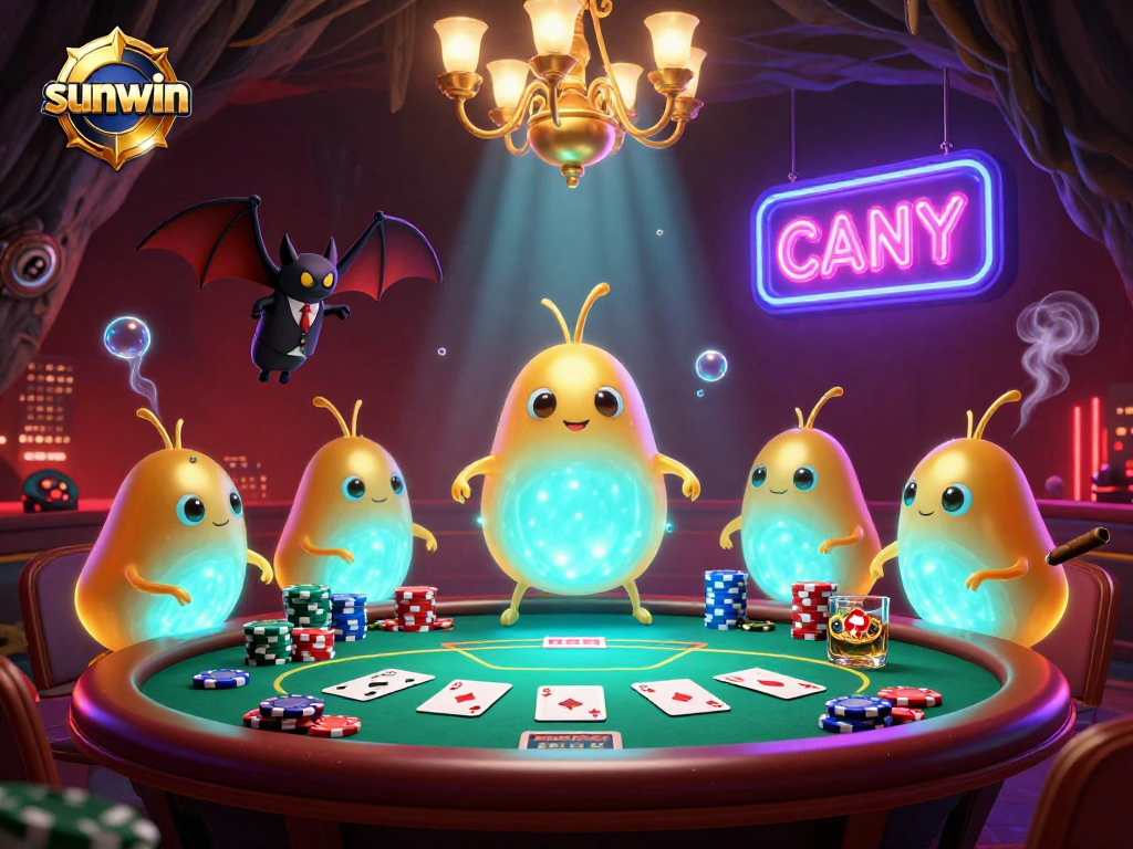 Play poker seamlessly with sunwin as glowworms light up an exhilarating cave casino.
