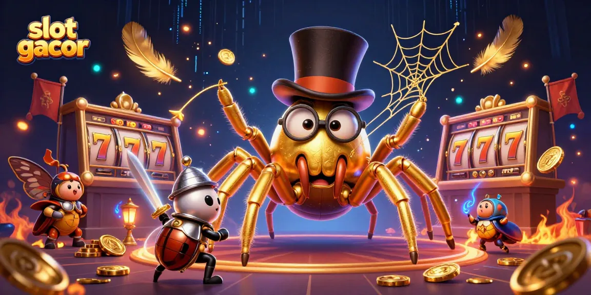 Engage with slot gacor in an energetic casino 3D scene featuring unique characters and dynamic elements.
