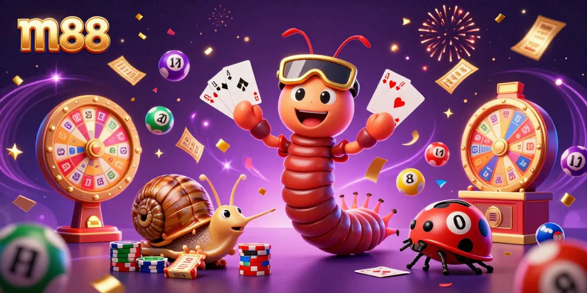 Engage with m88's vibrant world of thrilling games, featuring lively characters and dynamic lottery elements.