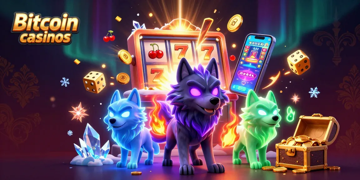Jouez aux casinos Bitcoin avec une machine à sous, des woulfs et des flammes spectrales.