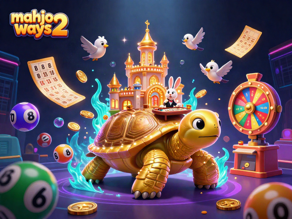 Experience Mahjong Ways 2 with this vibrant, dynamic casino illustration featuring unique game elements.