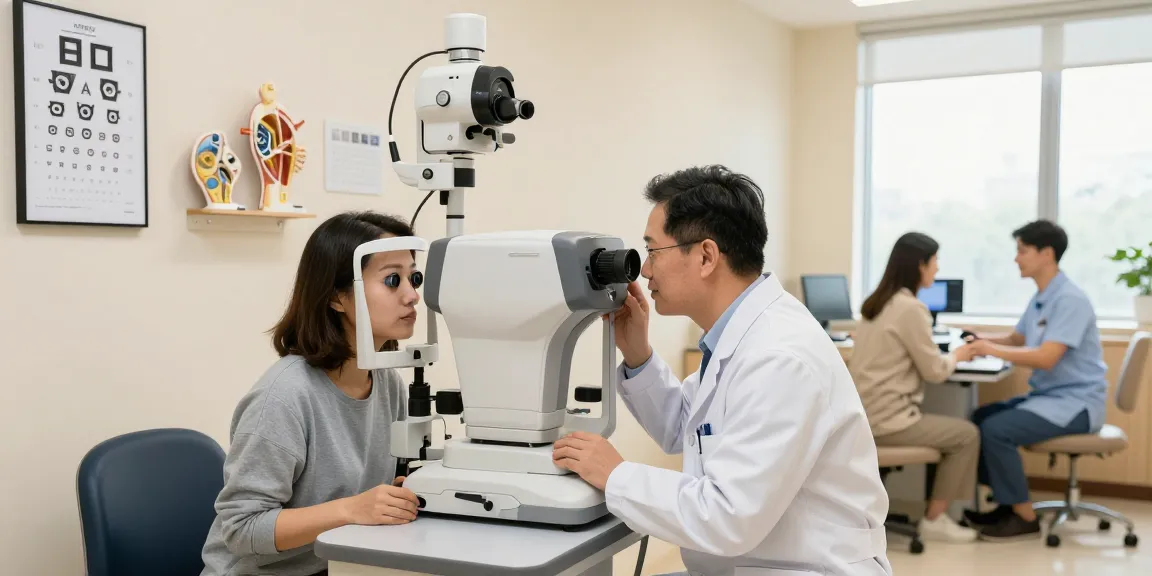 Expert eye care examination at SNU Eye Clinic with modern equipment and personalized attention.