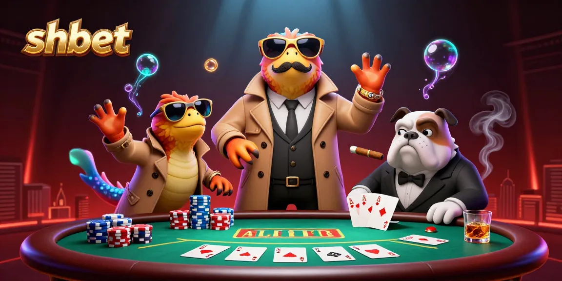 shbet raptors enter casino scene filled with vibrant poker elements and a guarded bouncer