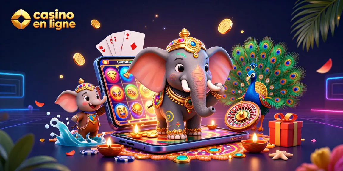 Jouer sur un casino en ligne avec des jeux colorés et des éléments dynamiques.