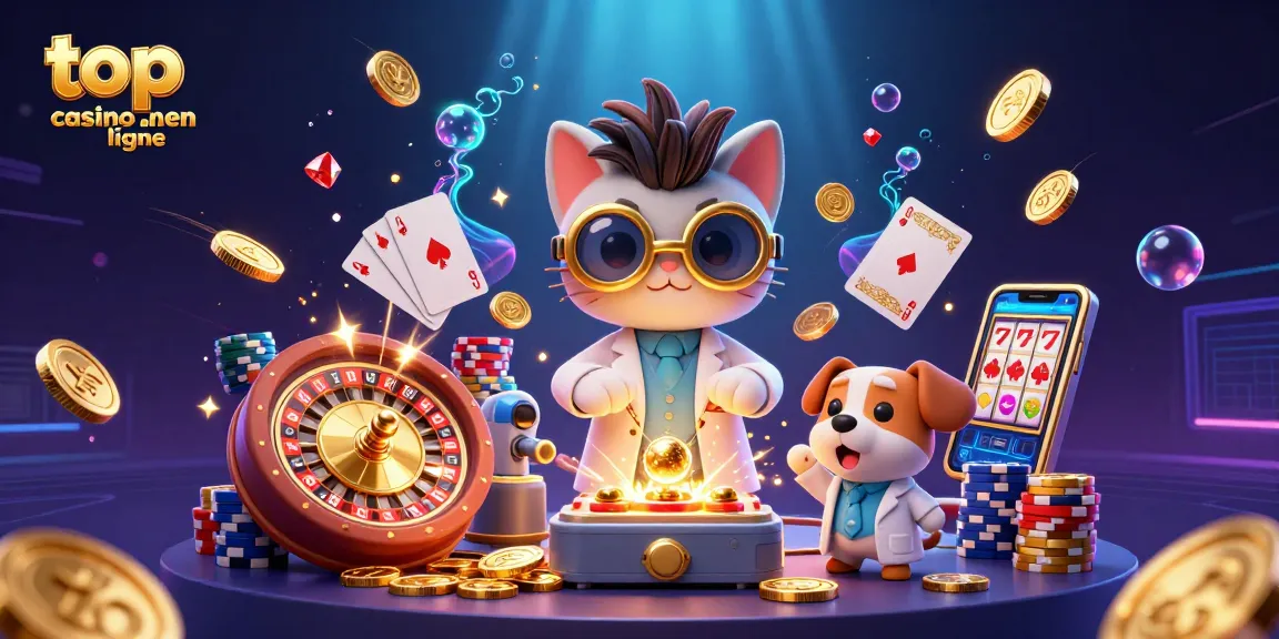 Attrapez de l'argent aux jeux avec le meilleur casino en ligne, où le chat fou et son assistant créent de la magie!
