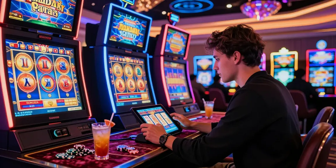 Engaged player experiencing slot gacor gaming in a luxurious virtual casino environment.