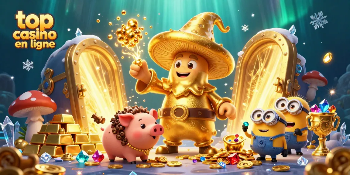 Découvrez un jeu captivant dans le top casino en ligne avec un magicien en or et des trésors scintillants.