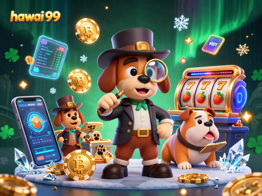 Win big with hawai 99 in this thrilling 3D cartoon detective scene exploring poker clues.