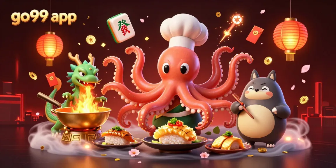 Engage with the go99 app through an exciting 3D casino illustration featuring magical characters.