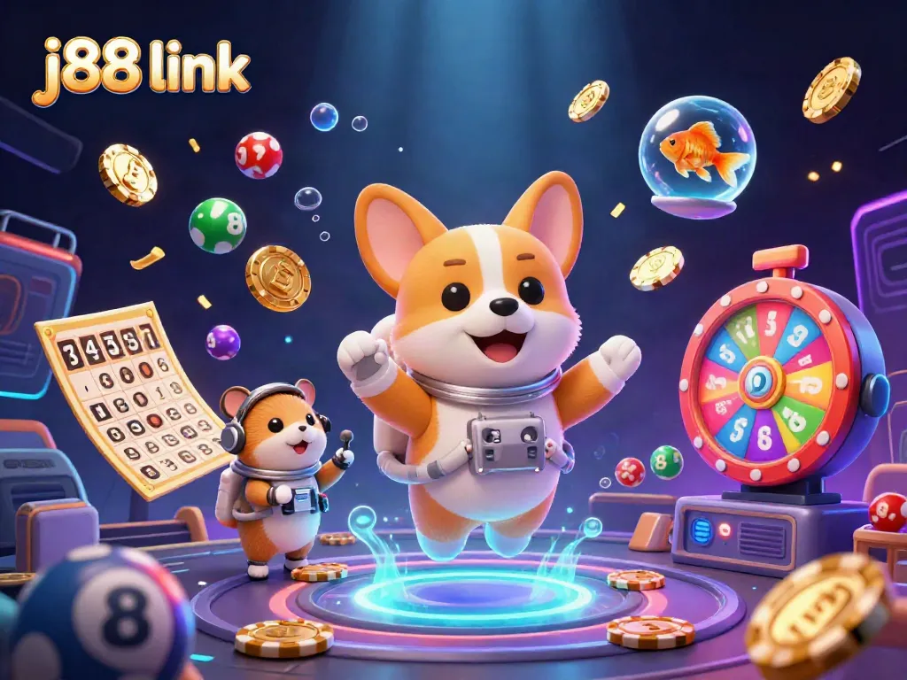 Win big with j88 link while exploring a vibrant casino under zero gravity.