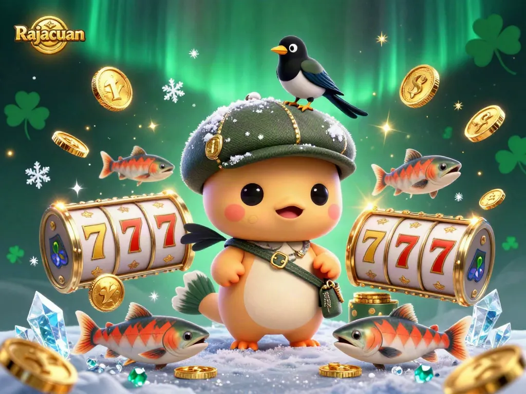 Experience winning at Rajacuan with a playful cartoon scene of Nessie and treasures! Spin the jackpot!