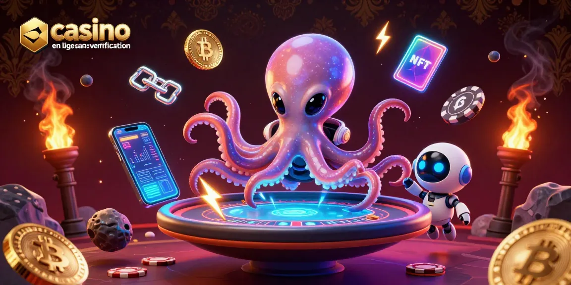 Les joueurs s'engagent au casino en ligne sans vérification avec un poulpe extraterrestre et des jetons de poker