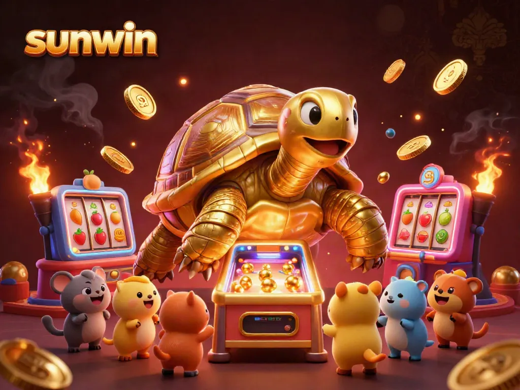 Experience exciting gameplay at Sunwin with vibrant slot machines and a joyous atmosphere.