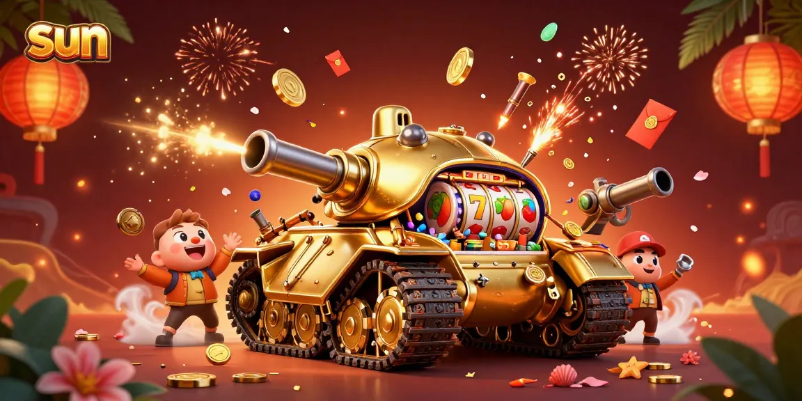 Engage in exciting casino action with the sun-themed golden beetle tank revealing a mini casino.