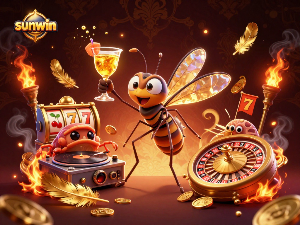 Engage in thrilling gameplay with sunwin's vibrant casino scene featuring unique characters and dynamic elements.