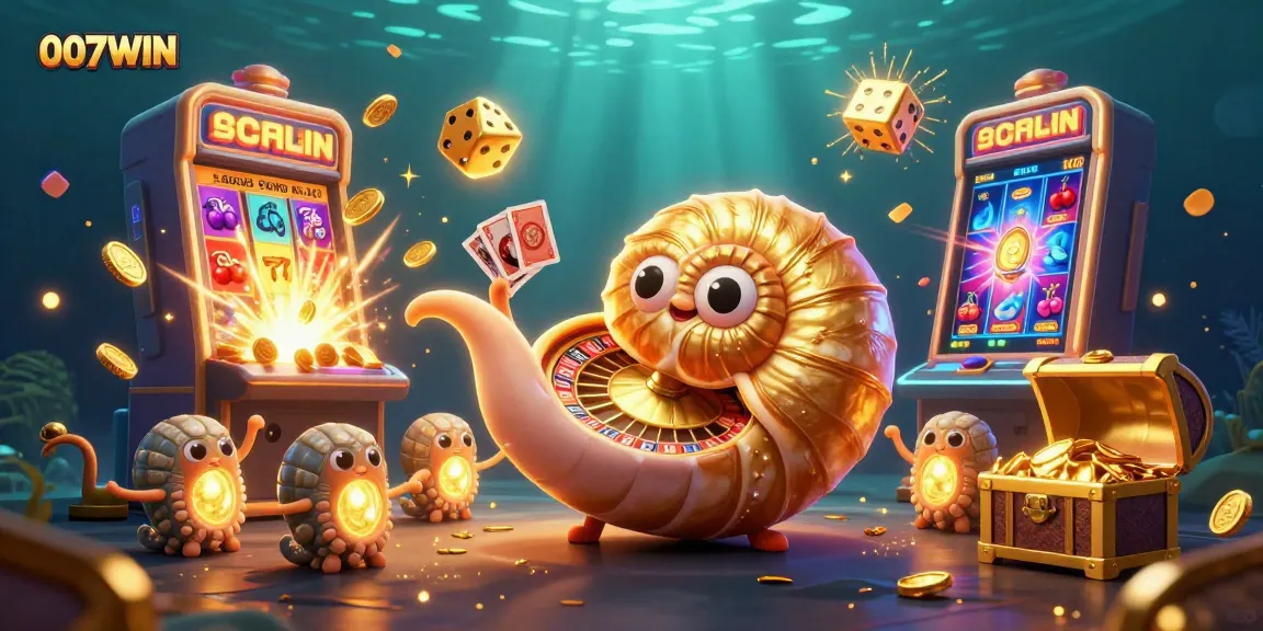 Spin for big wins at 007WIN's dazzling casino with vibrant slot machines and golden treasures.