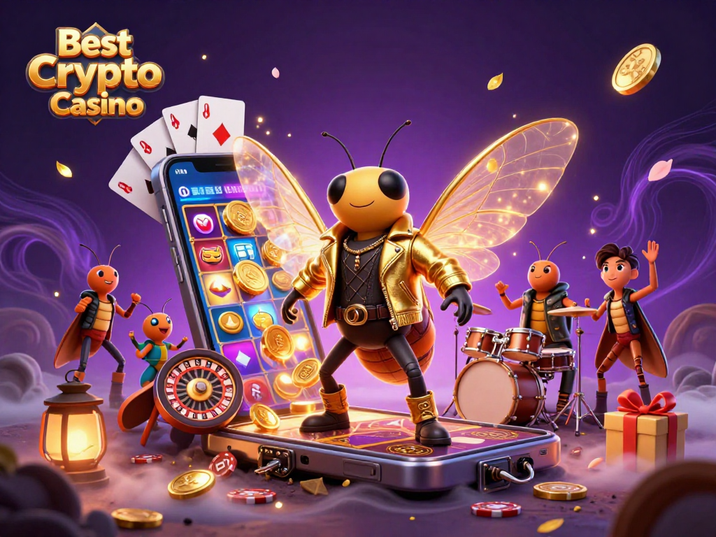 Experience the excitement of the Best Crypto Casino with vibrant games and animated characters.