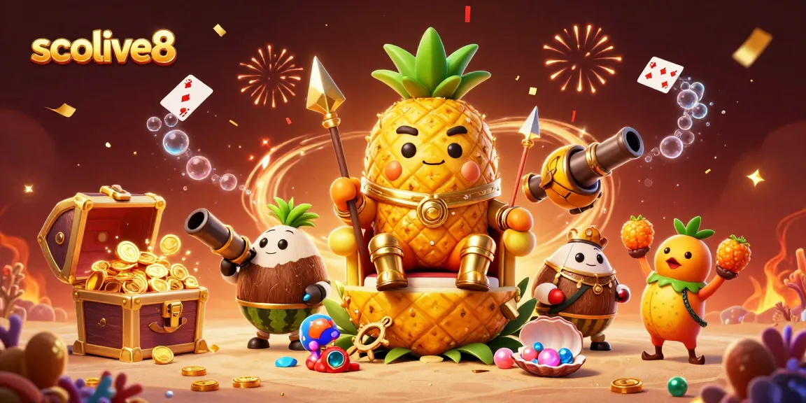 Socolive8 sports betting burst with vibrant characters, gold treasures, and interactive playing cards in a dynamic casino scene