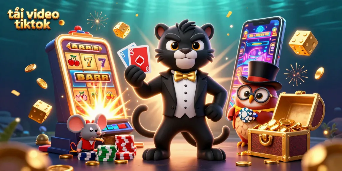 Engage with tải video tiktok using vibrant 3D cartoon characters enjoying a rich gaming atmosphere.