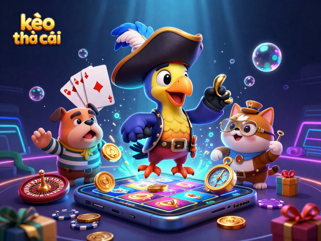 Experience thrilling gaming action with kèo nhà cái featuring a lively pirate captain and his crew.