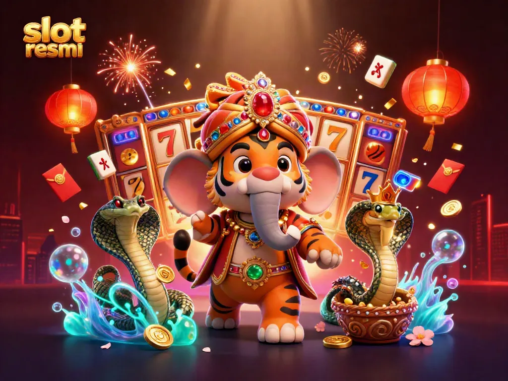 Engage in vibrant gameplay with slot resmi, featuring a jewel-encrusted scene of luck and excitement.