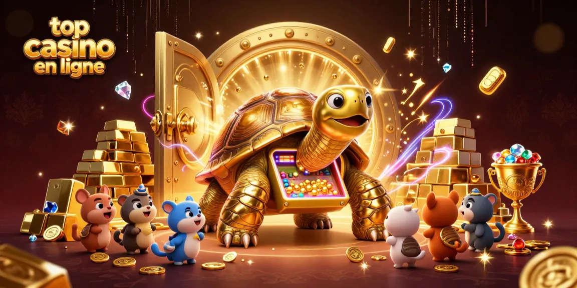 Top casino en ligne avec des personnages 3D amusants entourés de trésors et de jeux, spectacle visuel captivant.